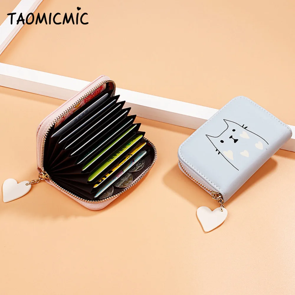 Женский кошелек с отделением для карт Taomicmic розовый черный синий зеленый серый на