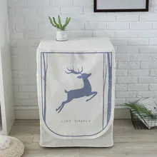 Пылезащитный льняной чехол для стиральной машины, органайзер, крышка для стиральной машины, держатель для продуктов, защитный чехол для хранения