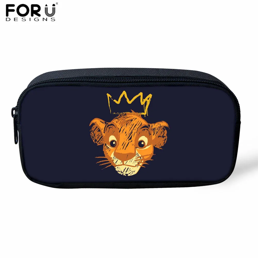 FORUDESIGNS/аниме лев Король Женская сумочка для косметики дети мультфильм школьные