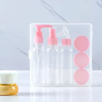 

Travel Cosmetic Bottle 6 Sets of Bath Shampoo Skin Care Alcohol Sub-bottle Spray Bottle Hard Boxed Cream Box Stick Storage Box