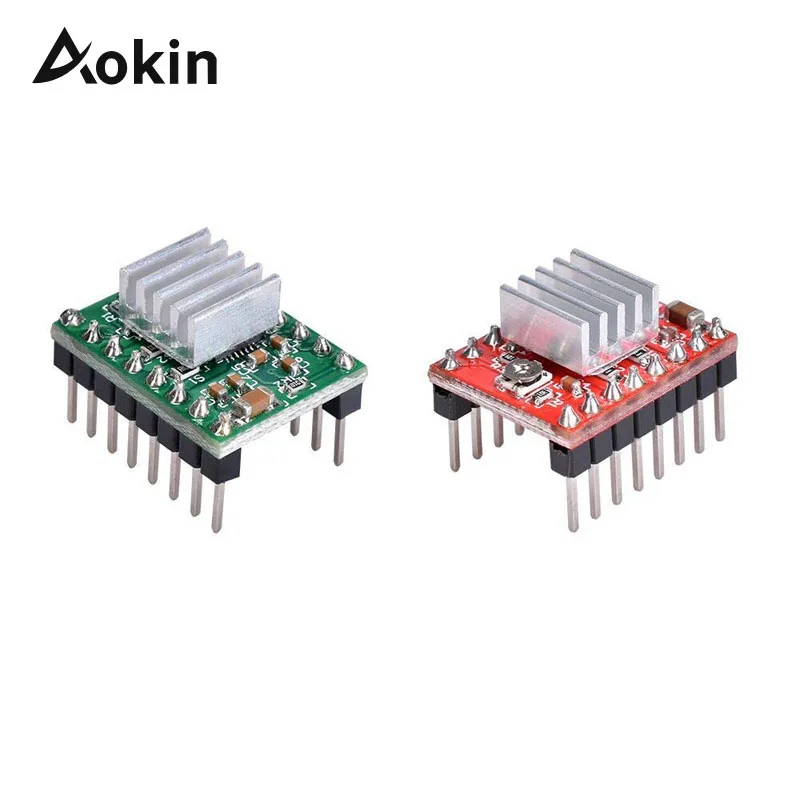 

Stepper Motor Driver A4988 Reprap Stepper Driver Green Red Module with Heatsink For 3D Printer Parts Ramps 1.4 Reprap Board