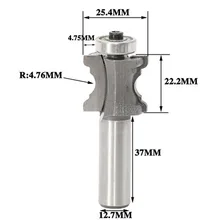 Best Offers 1/2inch shank woodworking milling cutter concave nose knife carving machine table and chair line knife edge edge line router.