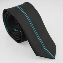 Мужские галстуки для костюма дизайн черный с бирюзовым вертикальным полосатым шейный платок, тонкий галстук 6 см платье рубашки Свадьба Cravat Gravatas