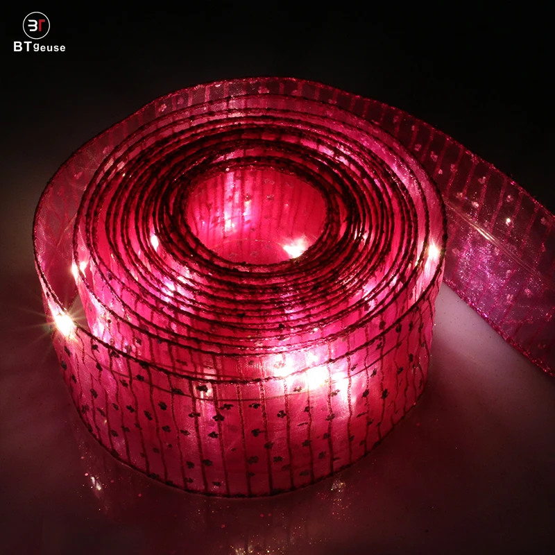 BTgeuse Pink Ribbon Fairy String Lights for Party Wedding Christmas and Room Decoration 5M 10M Warm White Led String Light BTgeuse Pink Ribbon Fairy String Lights for Party Wedding Christmas and Room Decoration 5M 10M Warm White Led String Light