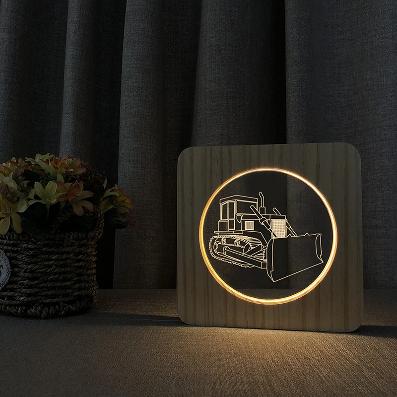 Музыка Гитара Saxphone наушники самолет Танк футбольный светильник USB 3D светодиодный ночной Светильник деревянный теплый светильник s для вечеринки, дня рождения, подарок на праздник