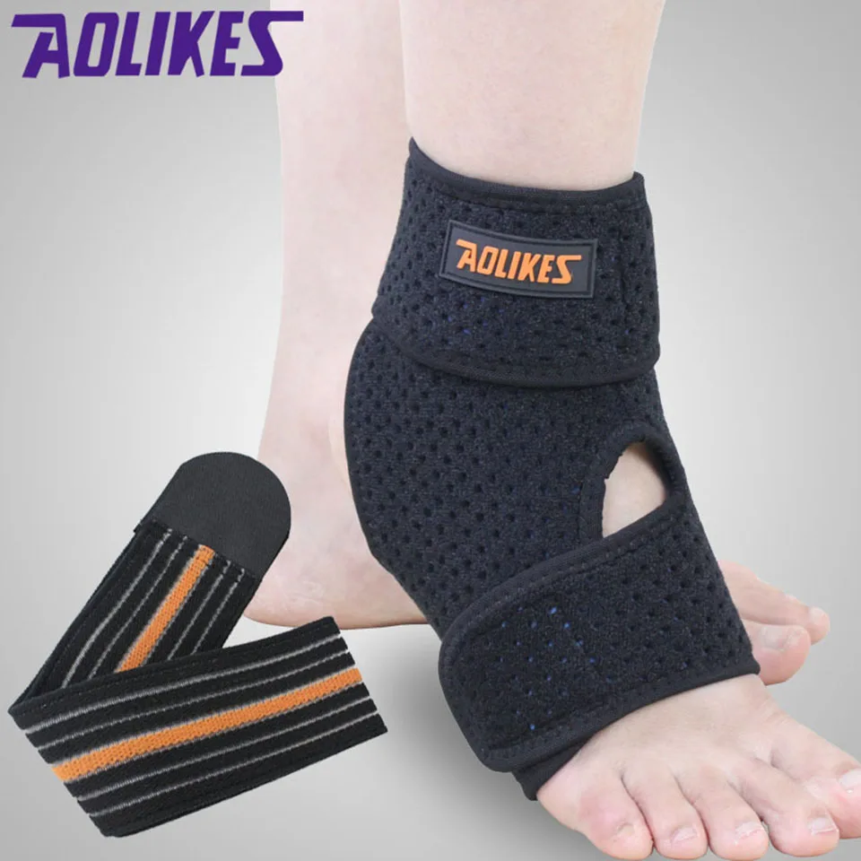 AOLIKES 1 пара Спорт лодыжки Brace Protector регулируемая поддержка лодыжки Pad защиты эластичные Защитная поддерживающая стяжка Баскетбол