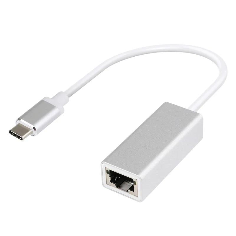 JZYuan USB C Ethernet адаптер сетевой карты USB-C для оптоволкна вай-RJ45 локальной сети для MacBook Windows 7/8/10 Тип C Ethernet 10/100/1000 Мбит/с - Цвет: USB C RJ45