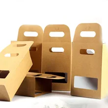 10*15,5*6 см 20 шт натуральный коричневый стоячий крафт-бумажный пакет коробки перерабатываемый свадебный подарок ювелирные изделия бумажный пакет для еды коробка