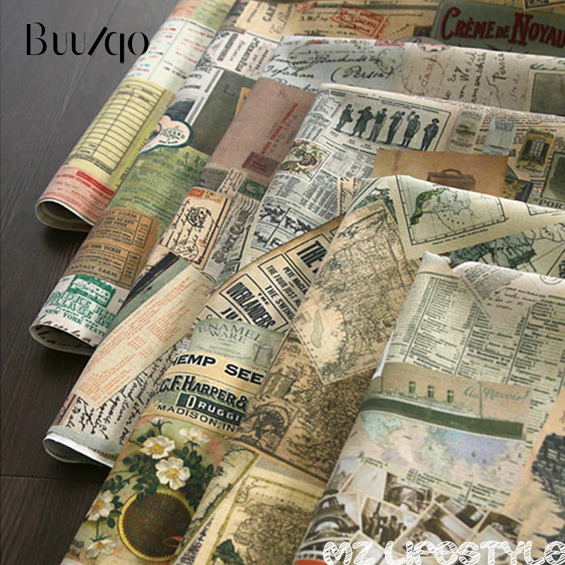 

South Korea linen cloth Europe retro map Postcard Global Travel Newspaper notes DIY handmade cloth