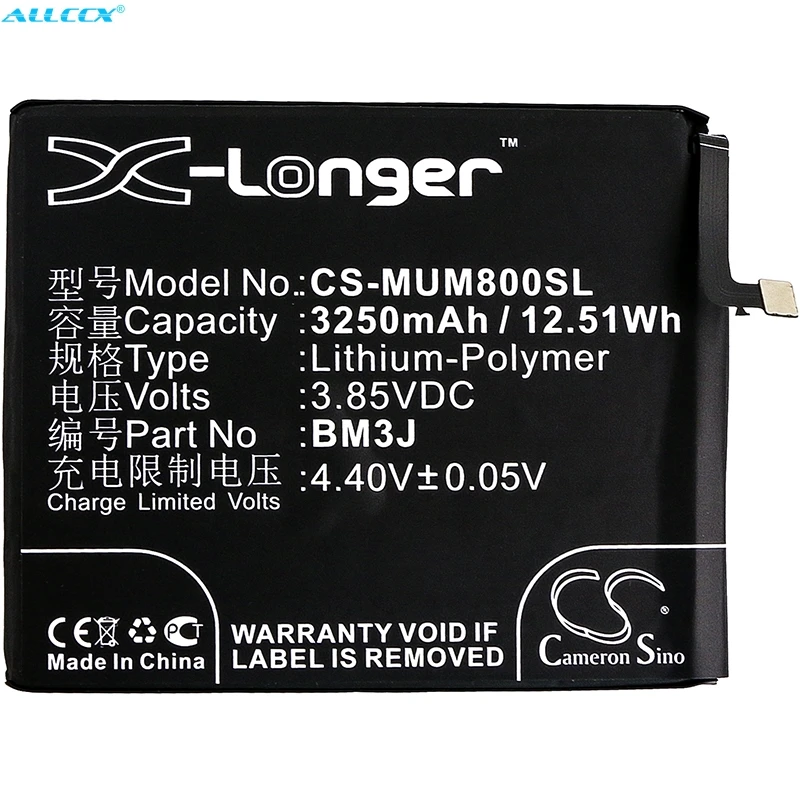 Аккумулятор Cameron Sino 3250 мАч BM3J для Xiaomi M1808D2TC M1808D2TE M1808D2TG Mi 8 Lite Youth|Аккумуляторы