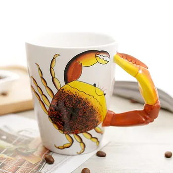 

Creative Hand-painted Animal Coffee Mug Milk Mug Juice Drink Ceramic Cup 17 Patterns Unique Gifts for Children Family 400ml