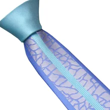 LAMMULIN Модные мужские галстуки Бирюзовый узел синяя граница серебро с бирюзой в Вертикальную Полоску из микрофибры шейный платок, тонкий галстук