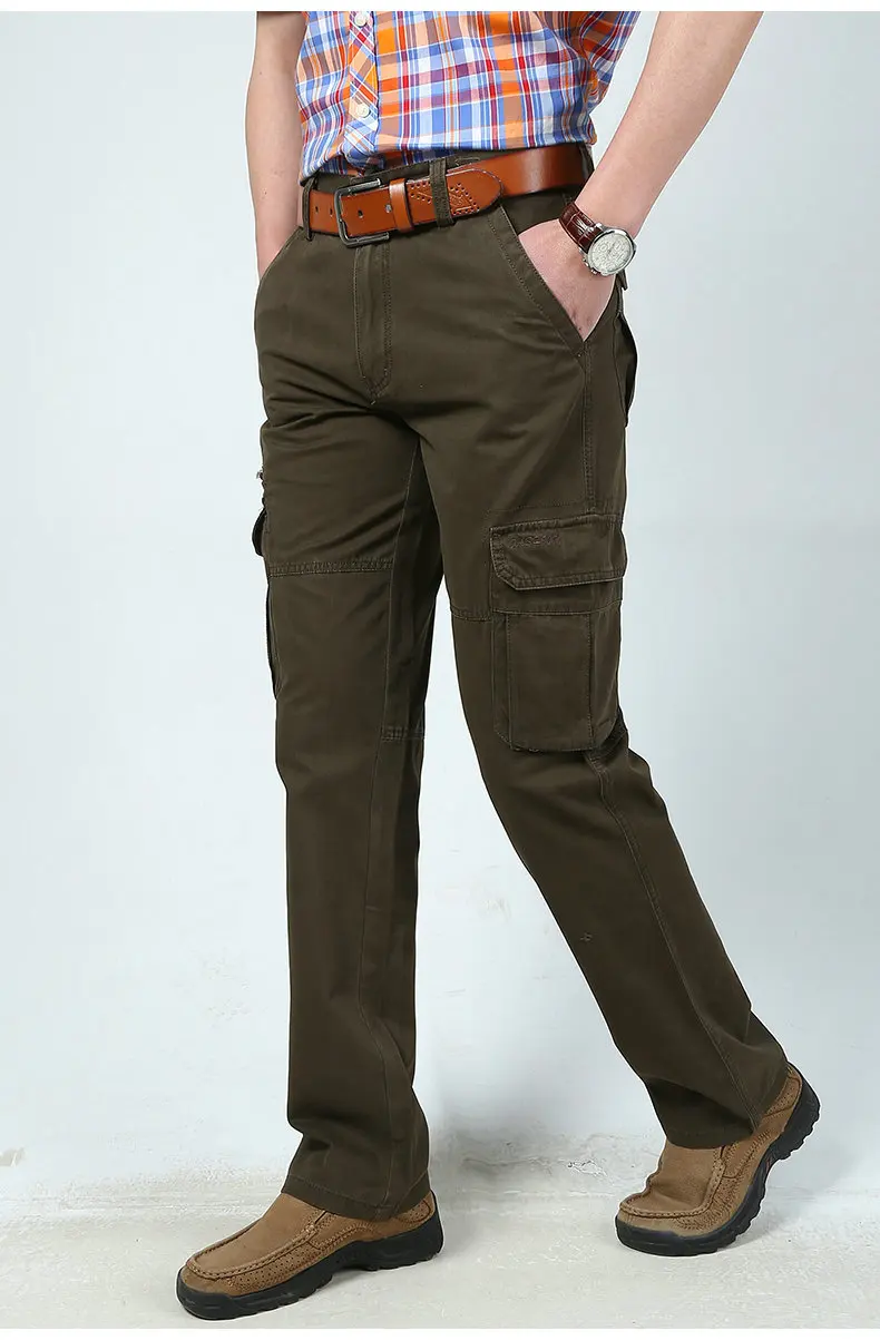 Прямая, новейшая мода, мужские брюки карго, хлопок, много карманов, военные тактические штаны AXP236