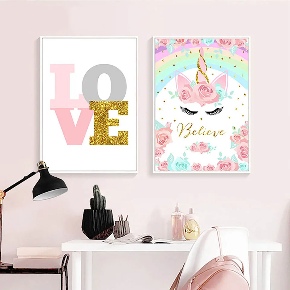 Rainbow-Unicorn-Poster-Print-Baby-Nursery-Wall-Art-Canvas-Painting-Cute-Nordic-Decoration-Picture-Children-Kids.jpg_640x640
