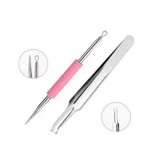 Средство для избавления от черных точек из нержавеющей стали иглы зажимы прыщи экстрактор уход за кожей лица