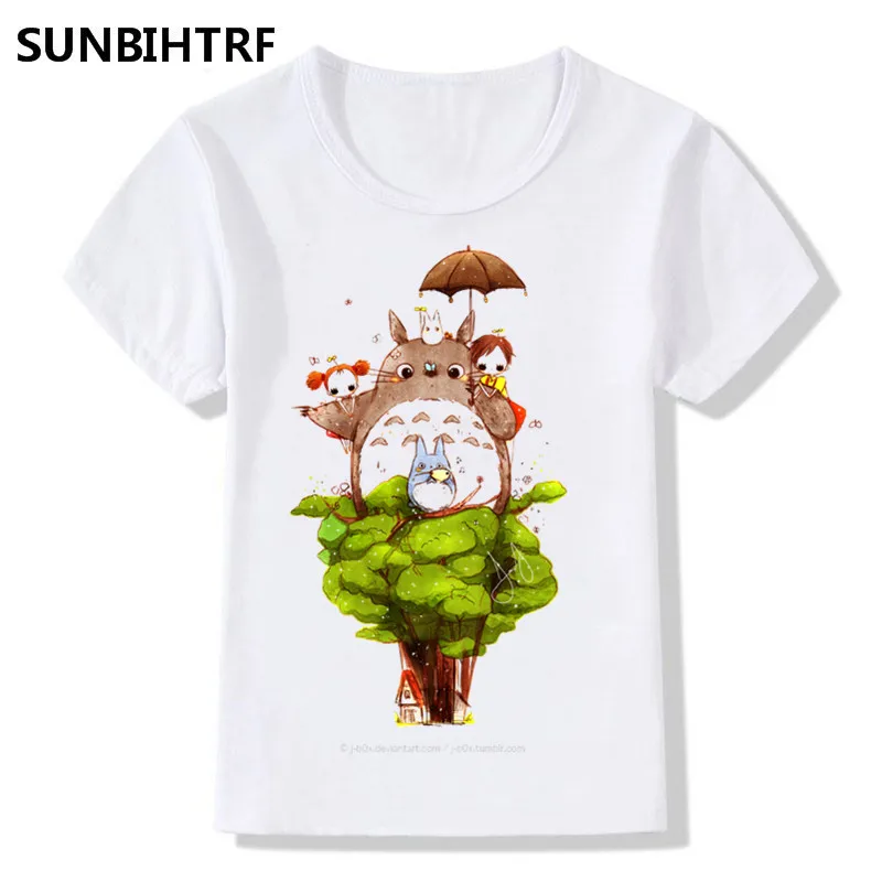 

2018 Children Cute Cartoon Totoro Print T-Shirts Kids Summer Tops Big Girls Boys Short Sleeve Clothes Casual Baby Tee shirt