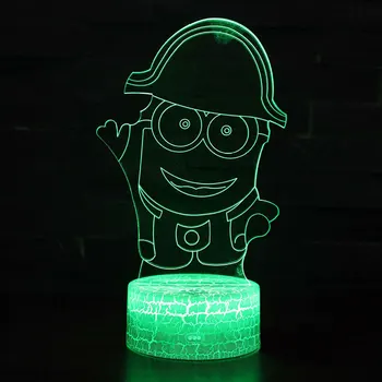 

Worker Minions theme 3D Lamp LED night light 7 Color Change Touch Mood Lamp Christmas present Dropshippping