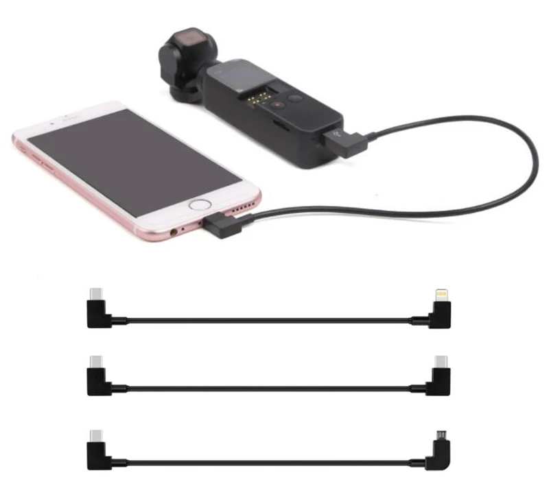 3PCs Gimbal Camera Data Cable Type C To Android/Lightning IOS/To Micro