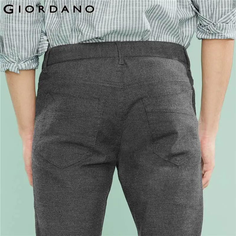 Giordano стрейчевые зауженные повседневные брюки выполненные из натурального