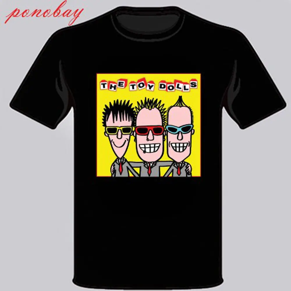 New Toy Dolls Punk Rock Band Logo Men's Black T Shirt Size S M L XL 2X