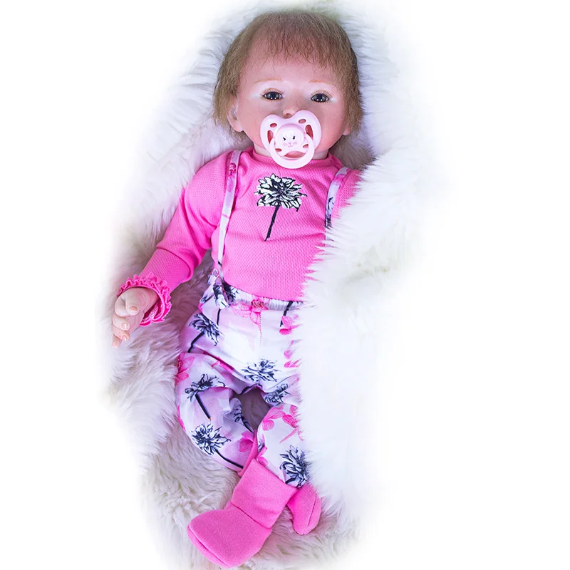 Boneca Reborn 18inch Soft Silicone Vinyl Dolls 46cm Soft Silicone Reborn Baby Doll Newborn Lifelike Bebe Reborn Dolls