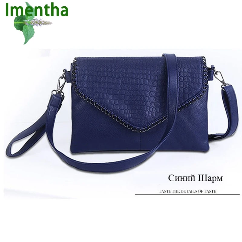 Factory sale small blue women clutch bag Vintage PU Leather small bags women leather handbags day clutch Casual Envelope bag