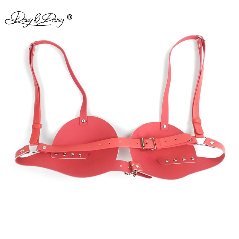 DAVYDAISY Women Sexy Bra PU Leather Bralette Porn Intimates Sexy Lingerie Cropped Top Female Underwear Erotic Bras BR501