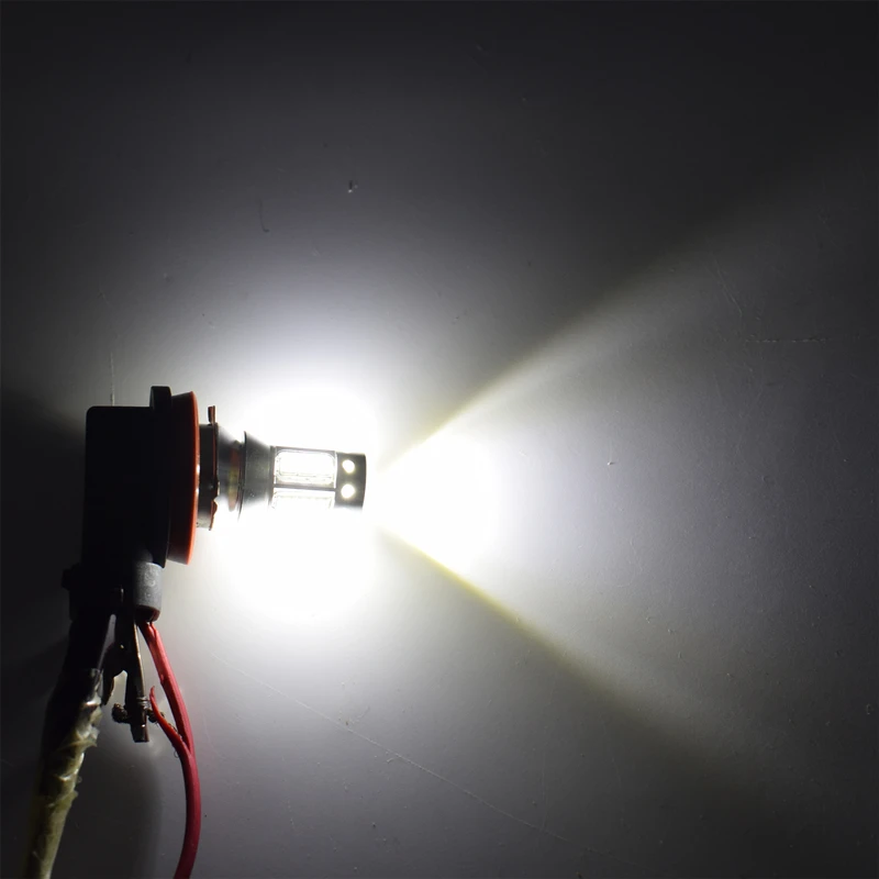 2PCS High Power H8 H11 XBD 16SMD 80W LED Bulbs Extremely Bright for DRL or Fog Lights Xenon White.07