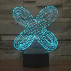 Абстрактный 3 сенсорный выключатель акриловая цветная лампа светодиодный красочный 3D лампа USB лампа стереоскопическое видение