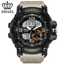 Для мужчин большой циферблат Dual Спортивные Цифровые мужские часы, хронограф Водонепроницаемый светодиодный наручные часы, военный, двойной время 1617 S relogios masculino