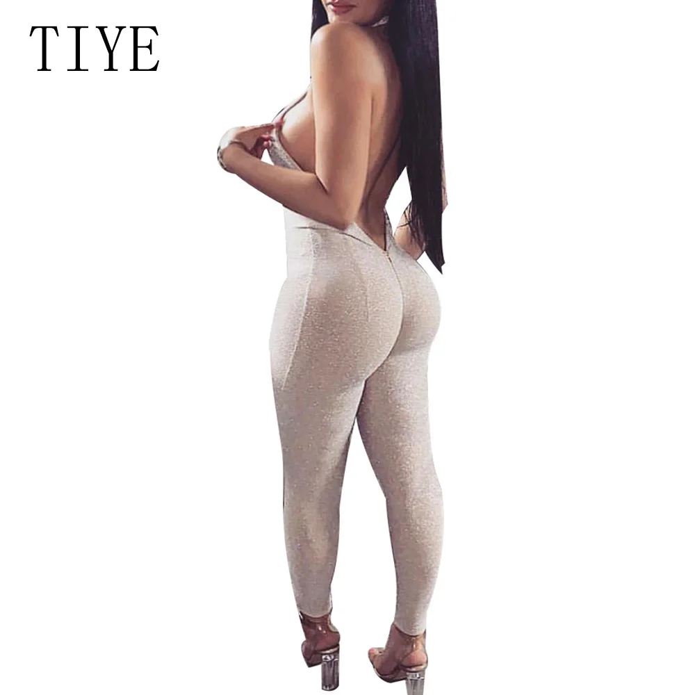 TIYE النساء الجوف خارج عودة فتح الفضة بذلة مثير قبالة الكتف الرسن ارتداءها Bodycon أكمام الصيف النادي حزب رومبير