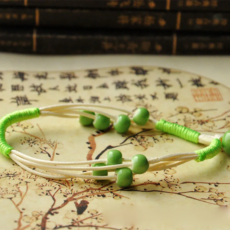 Многослойные браслеты из бисера для женщин и мужчин керамических бусин плетеные