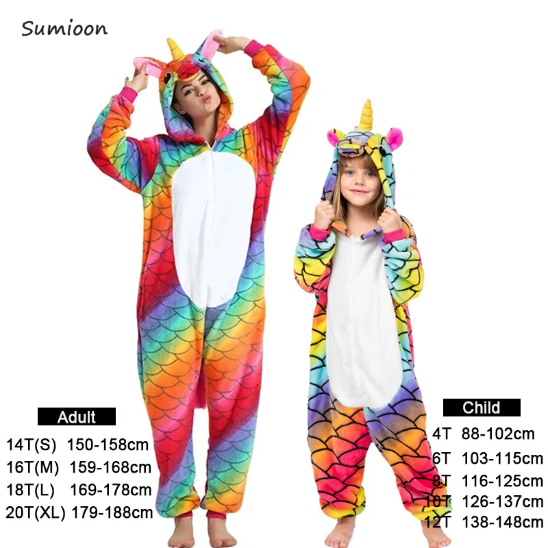 Kuguurumi Onesie/Детская Пижама; Пижама с единорогом для мальчиков и девочек; зимняя одежда для сна для женщин; Пижама с изображением панды и льва для костюмированной вечеринки; Детские пижамные комплекты