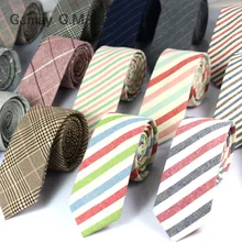 New Fashion Mens Ties Cotton Necktie for Men Causal Stripe Tie For Man Bussines Corbatas Bridegroom Party Slim Neckties