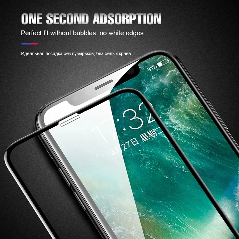 5D полностью изогнутая защитная пленка из закаленного стекла для iPhone XR X XS Max 8 7 6s 6