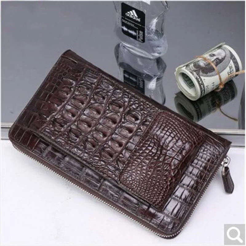

Gusheng Thai new crocodile handbag men's wallet crocodile leather men clutch bag leather handbag with leather handbag