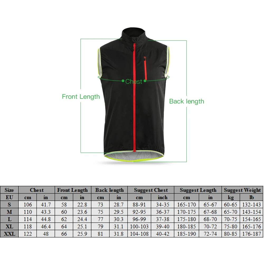 ARSUXEO куртки для велоспорта жилеты для велоспорта MTB велосипедные жилеты без рукавов на молнии дышащие топы для бега ветрозащитные водонепроницаемые