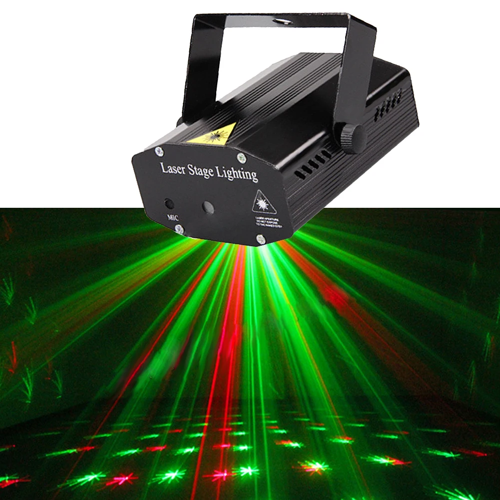 

DIU# Wonderful R&G Red Green Laser Projector Stage Light Home Party Lighs DJ Disco Night Club Lighting US plug