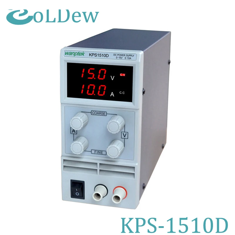 Wanptek KPS1510D Adjustable Variable Portable Mini DC Switching Power Supply Output 0-15V 0-10A Support AC110-220V
