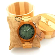 BOBO BIRD Marque Bambou Montres avec Sangle De Bambou En Bois Quartz montres pour Hommes Japon Movemen Montres Viennent avec Bambou Cadeau boîte