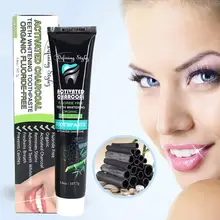 Отбеливающий уголь зубная паста яркий гламурный черный мятный бамбуковый древесный уголь гигиена полости рта зубной пасты оральный небрежный безопасный зубы красота