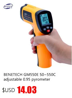 Бесконтактный Точный Цифровой ИК лазерный инфракрасный термометр с указателем GM900-50C~ 950C