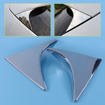 

DWCX 2pcs Silver Rear Window Spoiler Wing Side Triangle Cover Trim Fit For Hyundai Tucson 2016 2017 2018