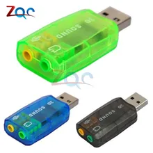 CM108 Chipset USB 2.0 a audio 3D Adaptador de tarjeta de sonido Virtual 5.1 canales Track Class-B Amplificador de potencia para micrófono Auriculares
