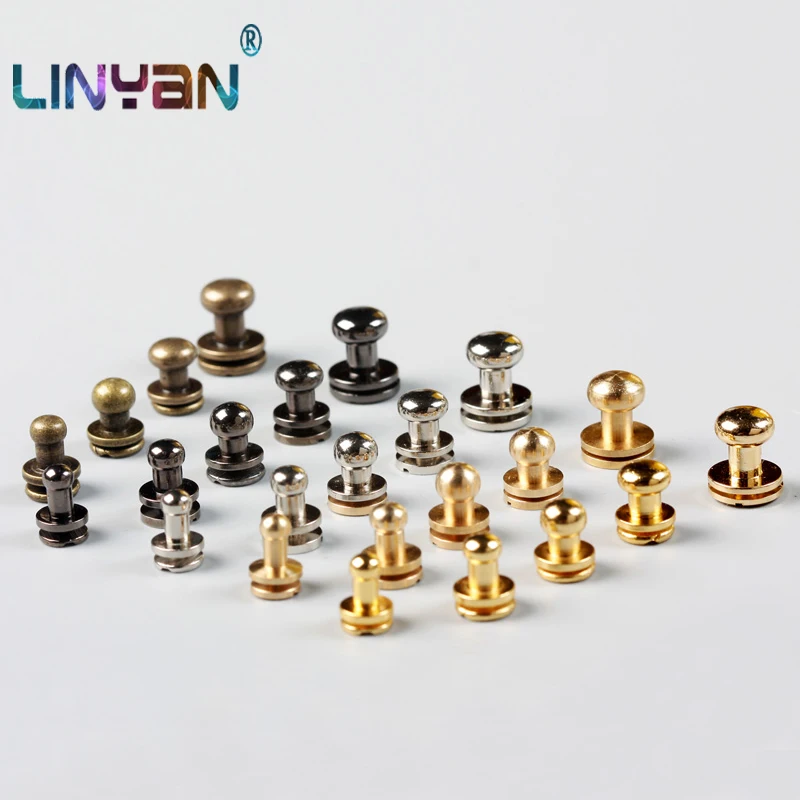 

40pcs /lot Monk head DIY sew leather pacifier nail Leather buckles screw rivet 8mm / 6mm Leather bag buckles button ZL2081