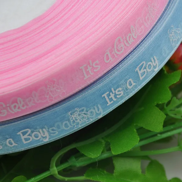 

10Y 1/2" Organza ribbon Boy/girl baby show Craft Blue Color Q12