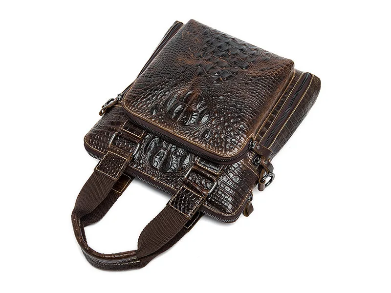 crocodile Genuine Leather Bag Men Bag Cowhide Men Crossbody Bags Men's Travel Shoulder Bags Tote ipad Briefcases Handbag