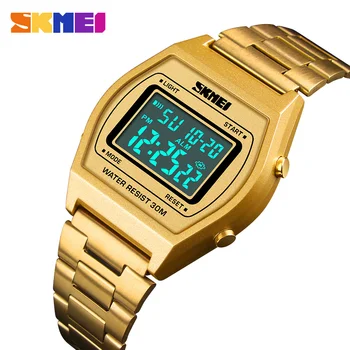

Fashion Sports Watches Men Waterproof Countdown Stainless Steel Watch Alarm Male Digital Wristwatches reloj hombre 2018 SKMEI