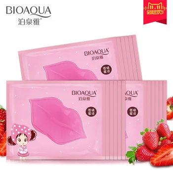 

10pcs Lip Plumper Crystal Collagen Lip Mask Pads Moisture Essence Anti Ageing Wrinkle Patch Pad Gel Full Lips Enhancer HB-0138