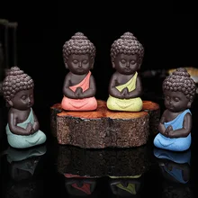 Керамическая фигурка маленького монаха, домашний декор, статуя Будды, фигурки, украшение для автомобиля, гостиной, чайный домик, TB, распродажа